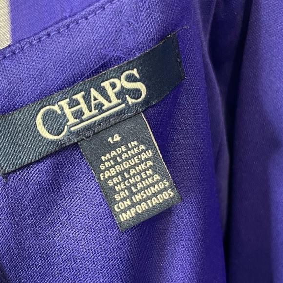 Chaps Deep Iris Long Formal Evening Gown - Picture 6 of 10